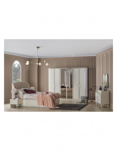 Chambre a coucher DECO Blanc/or -...