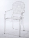 1 Lot de 4 Fauteuil ?l?gant transparent Paladium