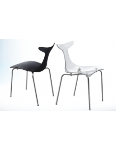 1 Chaise design avec pieds métal