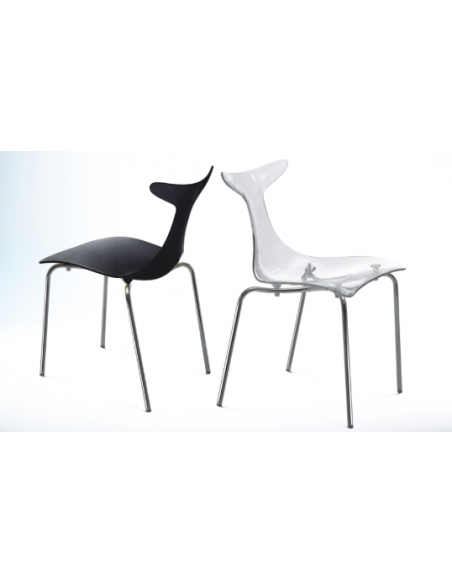 1 Chaise design avec pieds métal