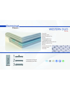 Matelas WESTERN DUO 30 cm ressorts ensachés - Soutien Medium Tissu ...