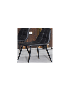 Chaise en simili noir...
