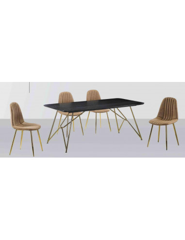 Table Luxury design avec pied couleur...