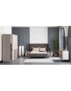 Lit Coffre Modèle Ottoman  Dimensions du lit (cm) : L 214 H 132 P 217