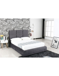 LIT DOUBLE EN TISSU VELOURS...