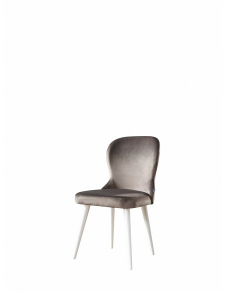 2 chaise DECO gris velour