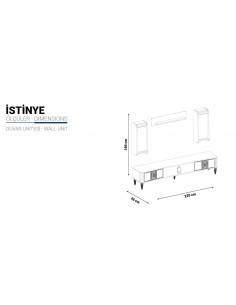 Meuble TV ISTINYE Les grands tiroirs vous permettent de ranger syst...