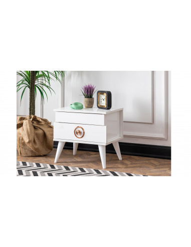 Table de Chevet Modèle Retro Blanc