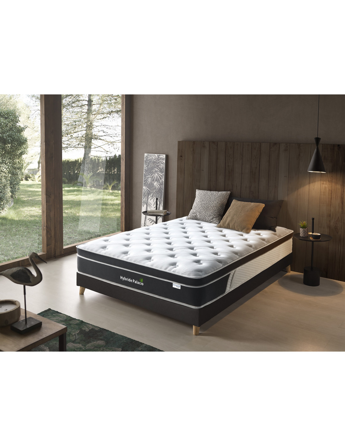 Housse de matelas ép 15 cm polyester polypropylène 140x190 cm