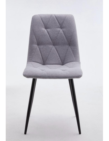 Chaise en tissu capitonné Laura