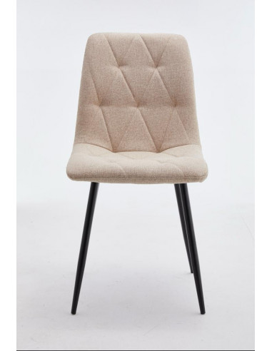 Chaise en tissu capitonné Laura