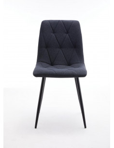 PACK 4 CHAISES EN TISSU LAURA GRIS ANTHRACITE  Découvrez la chaise ...