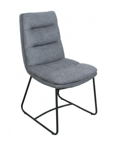 Lot de 2 chaises en tissu gris modèle...