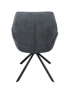 Lot de 2 chaises en tissu pivotante gris foncé modèle ASSES  Explor...