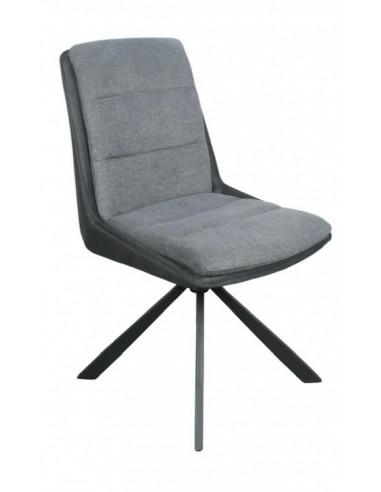 Chaise en tissu pivotante gris foncé...