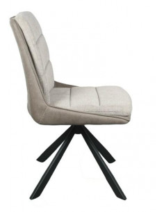 Lot de 2 chaises en tissu pivotante Marron&Beige modèle BERLIN  Cha...