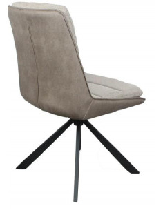 Lot de 2 chaises en tissu pivotante Marron&Beige modèle BERLIN  Cha...