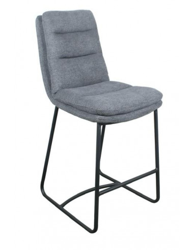 Lot de 2 chaises hautes en tissu gris...