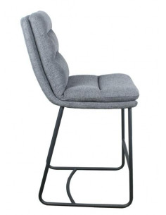 Lot de 2 chaises hautes en tissu gris foncé modèle MANU-H  Découvre...