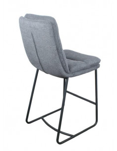 Lot de 2 chaises hautes en tissu gris foncé modèle MANU-H  Découvre...