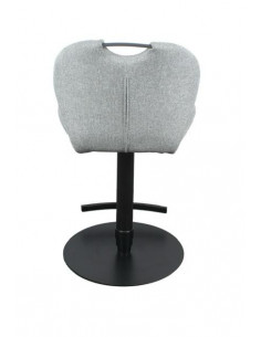 Lot de 2 chaises hautes en tissu gris clair modèle ZINZIN  Découvre...