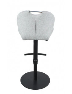 Lot de 2 chaises hautes en tissu gris clair modèle ZINZIN  Découvre...
