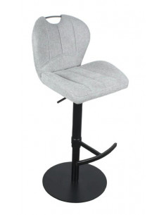 Lot de 2 chaises hautes en tissu gris clair modèle ZINZIN  Découvre...