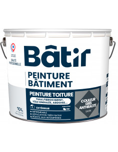 Peinture Toiture Satin 10L - Gamme Professionnelle BATIR