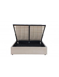 Lit avec coffre de rangement en velours modèles LISA