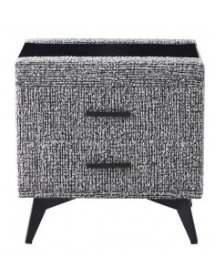 Table de chevet en tissu tricoté gris modèle FRANCISCO