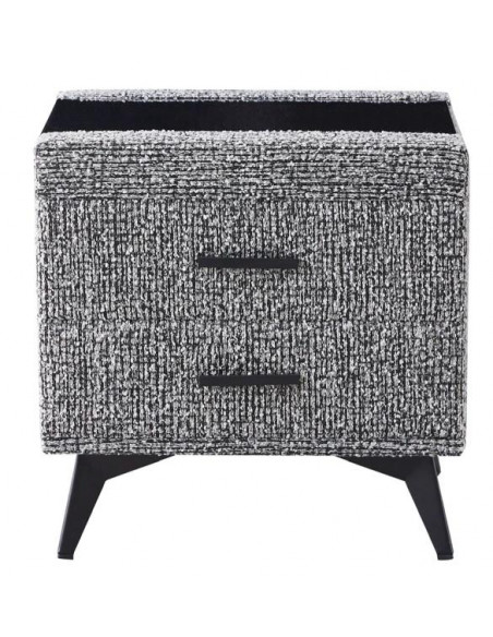 Table de chevet en tissu tricoté gris modèle FRANCISCO