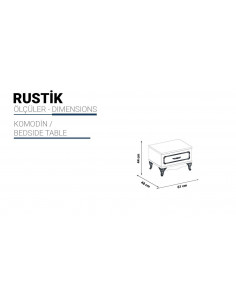 Table de Chevet Modèle Rustik