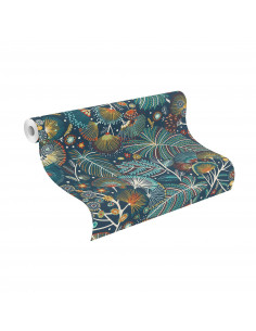 Vgi Motif Feuille Eeventail Color Bleu