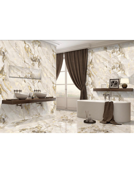 Carrelage rectifié 60X120 cm modèle MONGOLIAN GIALLO