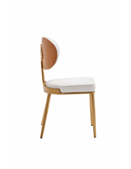 Chaise Moderne Alex - Assise en Tissu avec Pieds en Acier Inoxydable