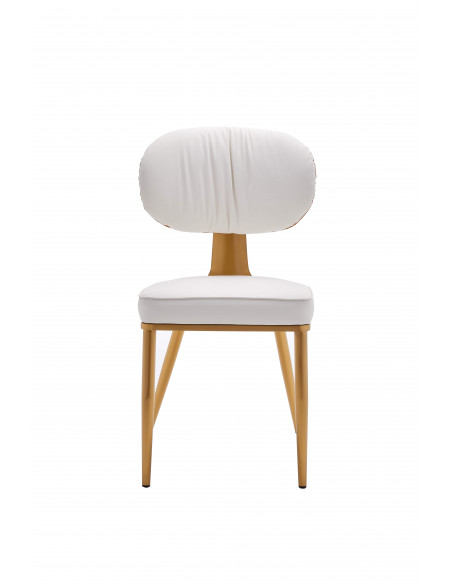 Chaise Moderne Alex - Assise en Tissu avec Pieds en Acier Inoxydable