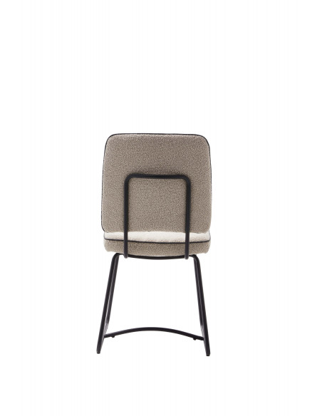 Chaise Arlo - Assise et Dossier en Tissu avec Poignée et Pieds en Acier Revêtus