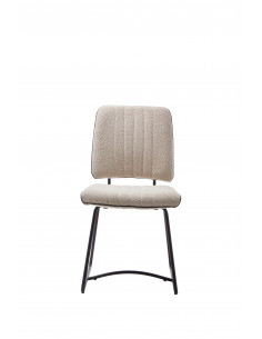 Chaise Arlo - Assise et Dossier en Tissu avec Poignée et Pieds en Acier Revêtus