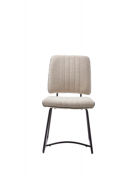 Chaise Arlo - Assise et Dossier en Tissu avec Poignée et Pieds en Acier Revêtus