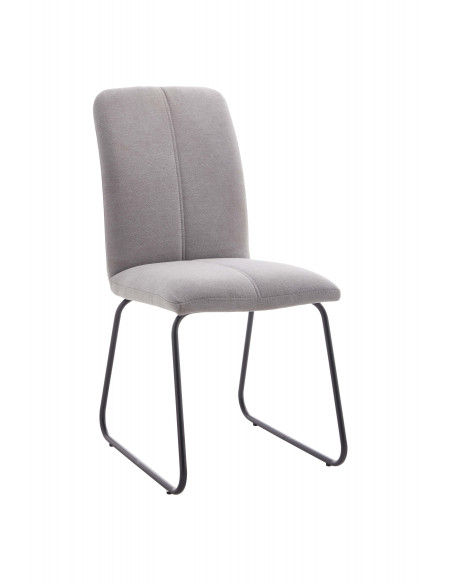 Chaise de salle à manger en tissu moderne ALIX - Disponible en gris clair et gris foncé