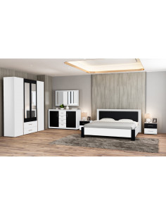 1 Chambre ? coucher - GRAVITY-blanc- noir