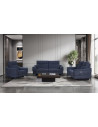 Canapé Relax Électrique 3 places en Tissu Bleu Foncé – Confort et Élégance modèle Blue Haven Relax