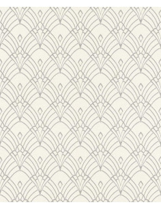 Papier Peint Art Déco Gris...