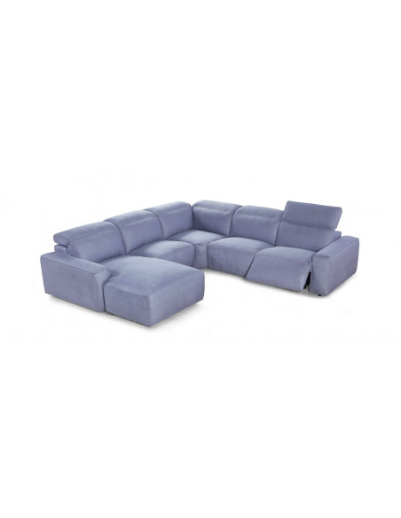 Eclipse d’angle modulable en velours gris foncé - Design moderne et c