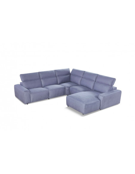 Eclipse d’angle modulable en velours gris foncé - Design moderne et c