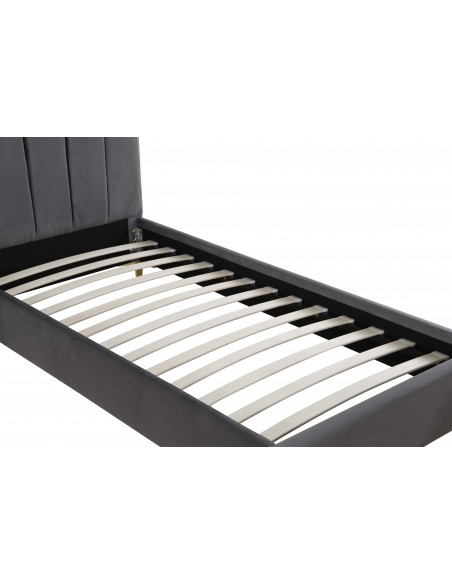Lit Design avec sommier - Modèle Tiphanie Luxury Design Bed couleur gris