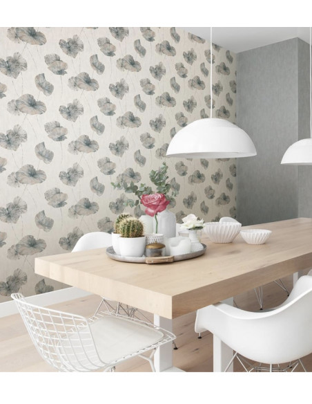 Rasch Andy Wand 458220 Papier peint intissé Motif floral Bleu 10,05 x