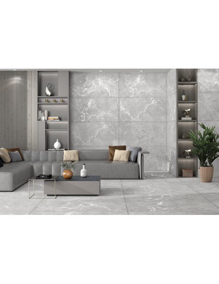 Carrelage ALBETA GRIS 60x120 Mat – L’Authenticité du Marbre avec un Fni Élégant et Naturel
