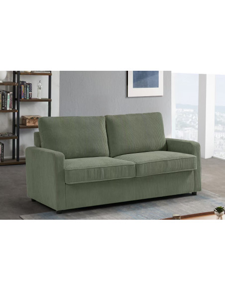 Canapé Convertible VALENTINO - Velours Vert