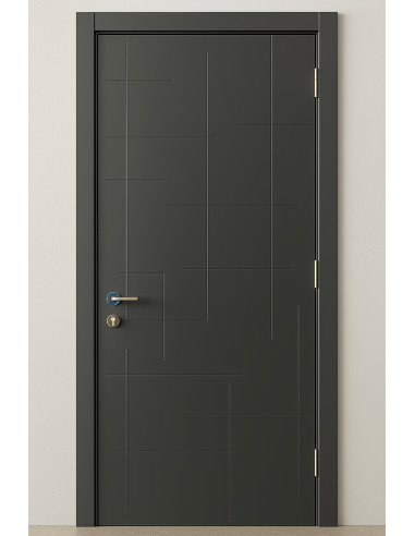 NovaLux Prestige – Porte Intérieure en MDF et Bois Massif avec Revêtement PVC